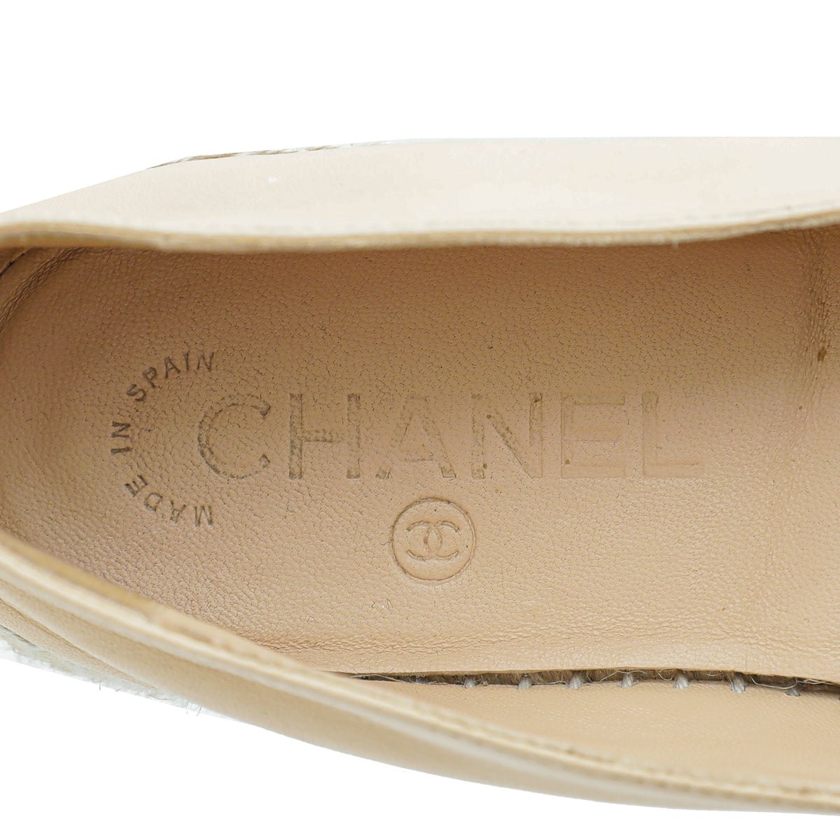 Chanel - Chanel Beige CC Crochet Cap Toe Espadrille 36 | The Closet