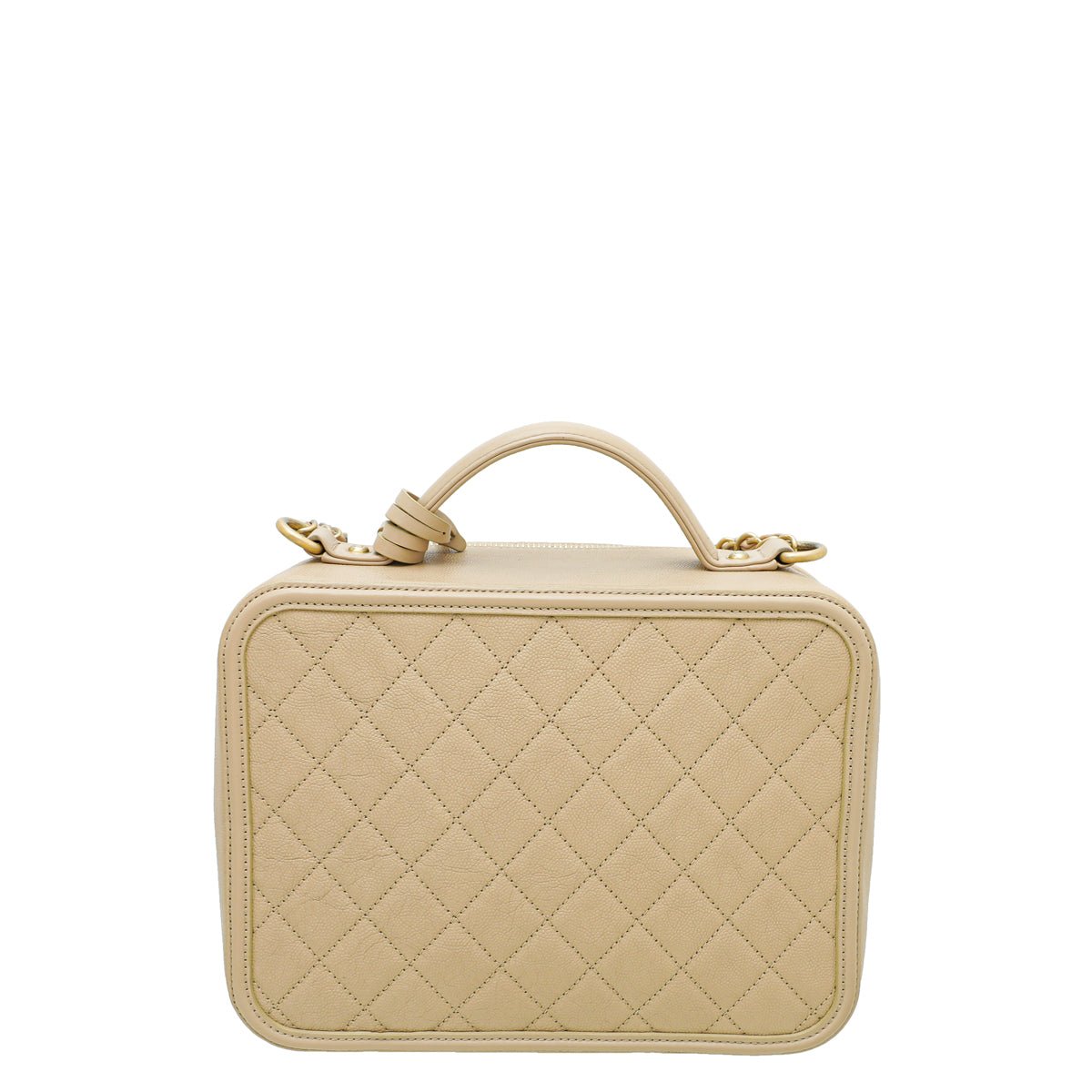 Chanel Beige CC Filigree Vanity Case Large Bag-Chanel-THE CLOSET