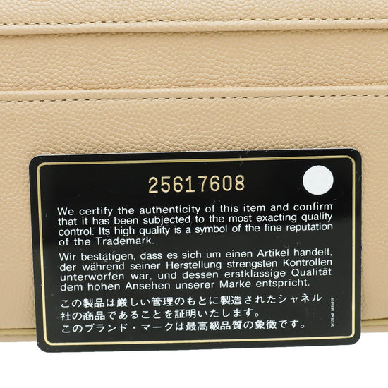 Chanel - Chanel Beige CC Filigree Vanity Case Large Bag | The Closet