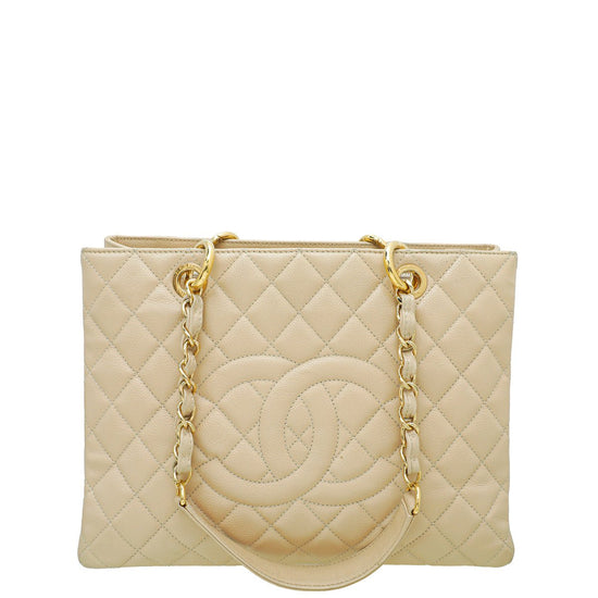 CHANEL Caviar Quilted Grand Shopping Tote GST Coral Bag