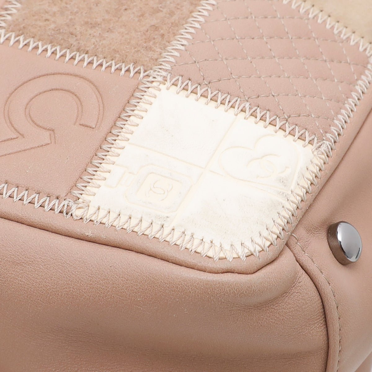 The Closet - Chanel Beige CC Patchwork Precious Symbols Tote Bag | The Closet
