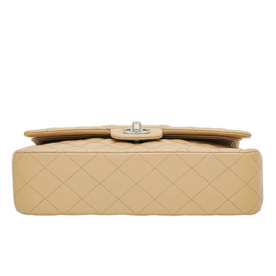 The Closet - Chanel Beige Classic Double Flap Bag Medium | The Closet