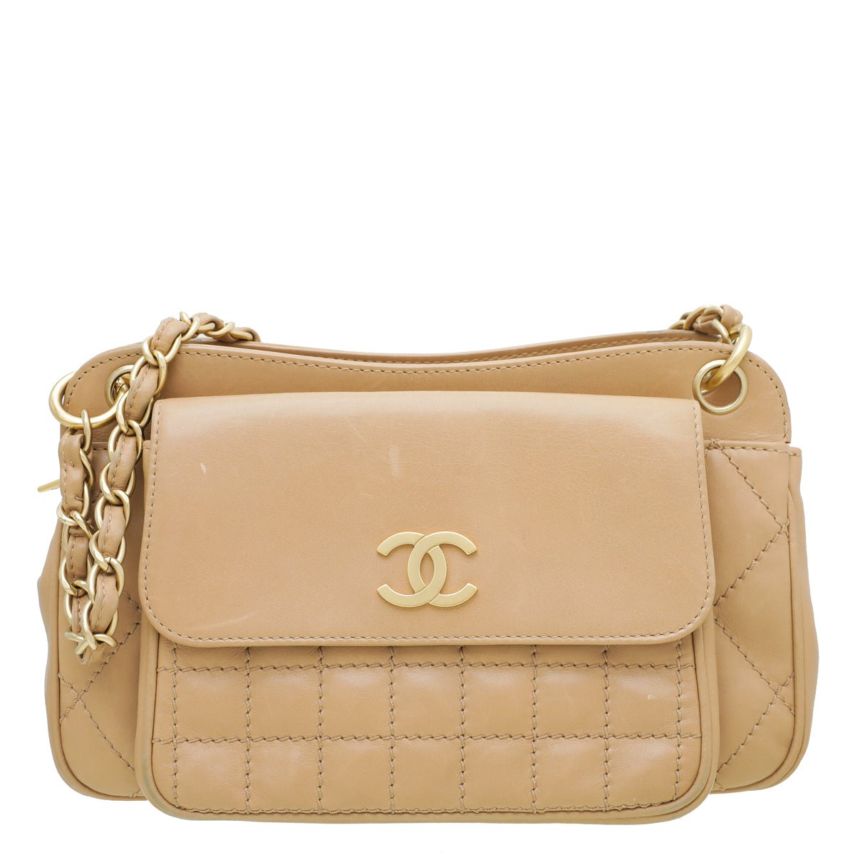 Chanel Beige Front Flap Pocket Tote Bag-Chanel-THE CLOSET