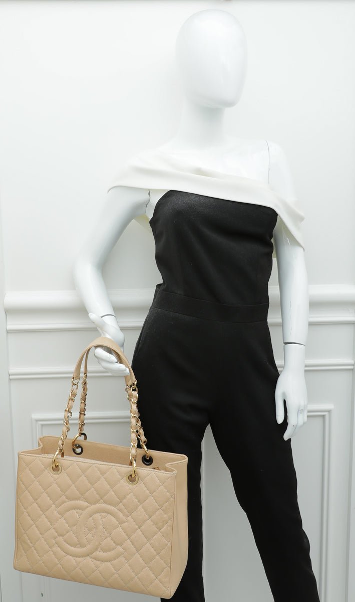 Chanel - Chanel Beige Grand Shopper Tote (GST) Bag | The Closet