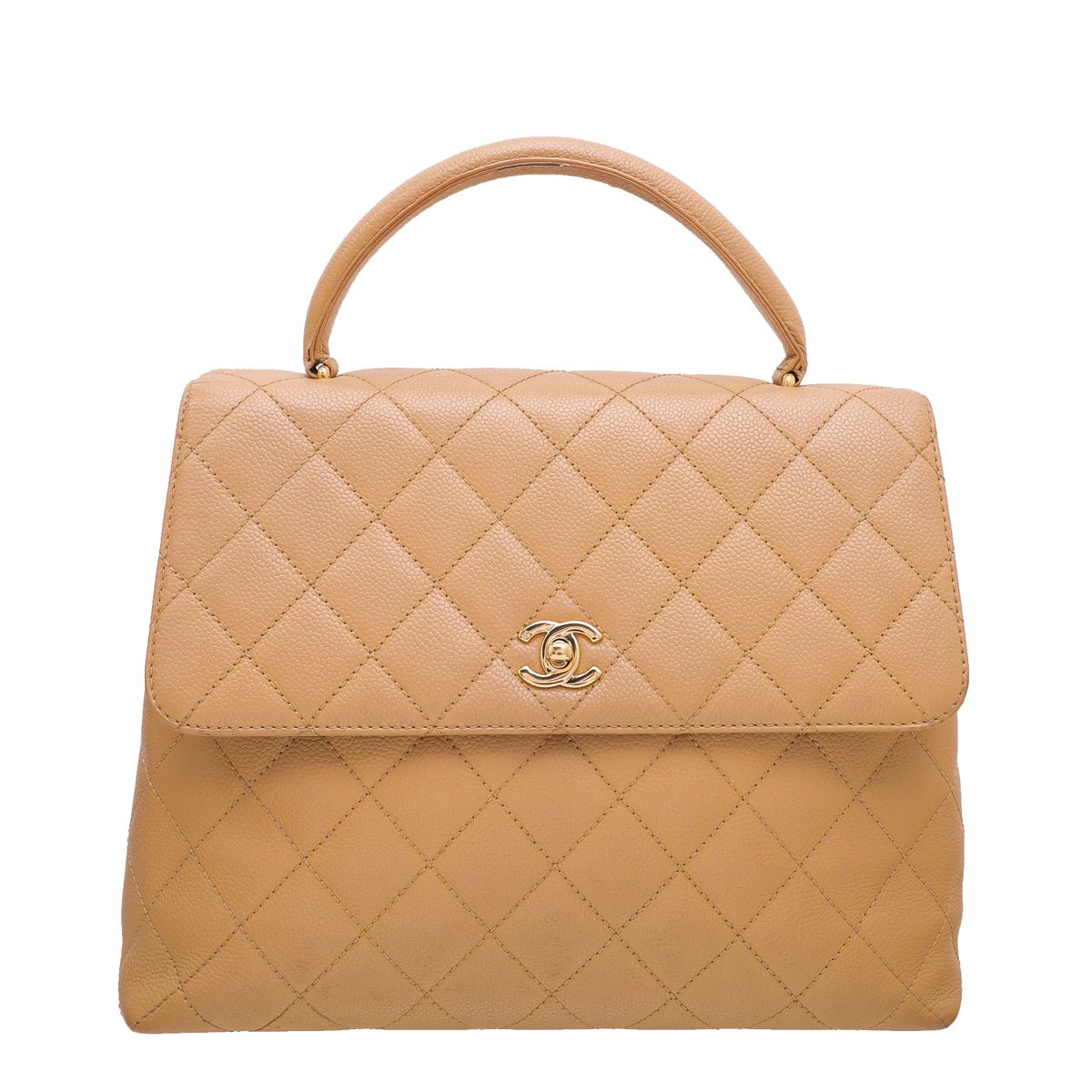 The Closet - Chanel Beige Kelly Flap Top Handle Bag | The Closet