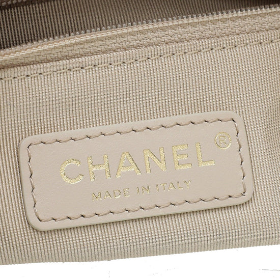 Chanel - Chanel Beige Logo Enchained Flap Small Bag | The Closet
