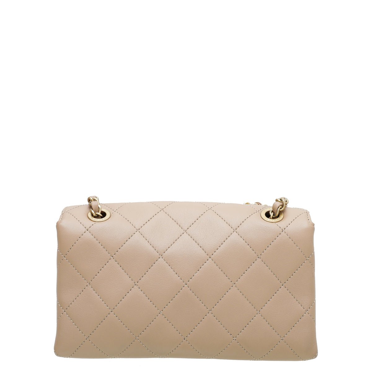 Chanel Beige Logo Enchained Flap Small Bag-Chanel-THE CLOSET