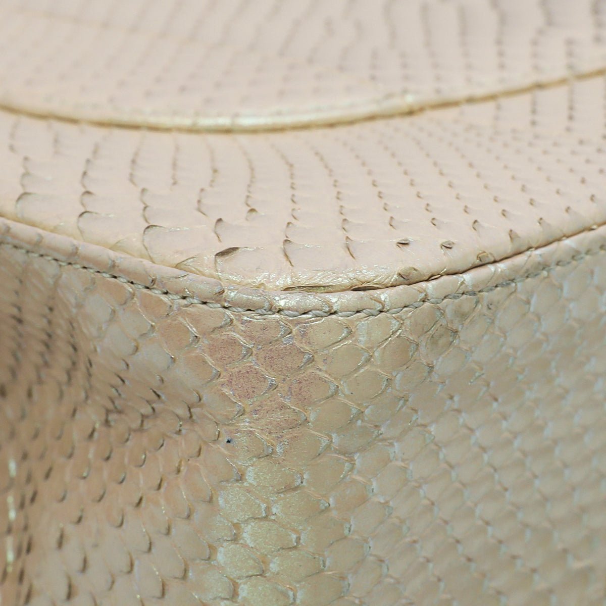 Chanel Beige Metallic Python CC Classic Double Flap Jumbo Bag – THE CLOSET