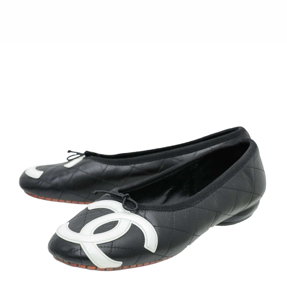 Chanel Bicolor CC Cambon Ballet Flats 38.5-Chanel-THE CLOSET