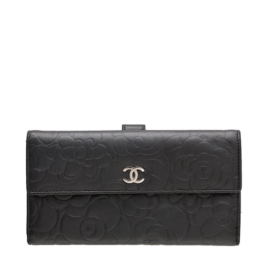 The Closet - Chanel Bicolor CC Camellia French Wallet | The Closet