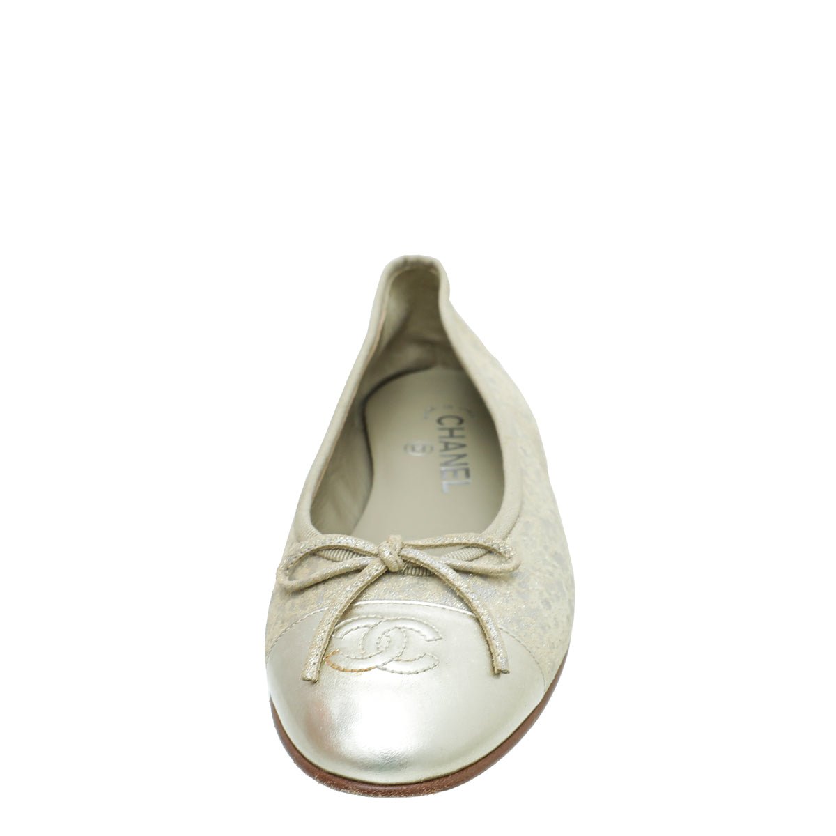 Chanel Bicolor CC Cap Toe Ballet Flats 37.5-Chanel-THE CLOSET