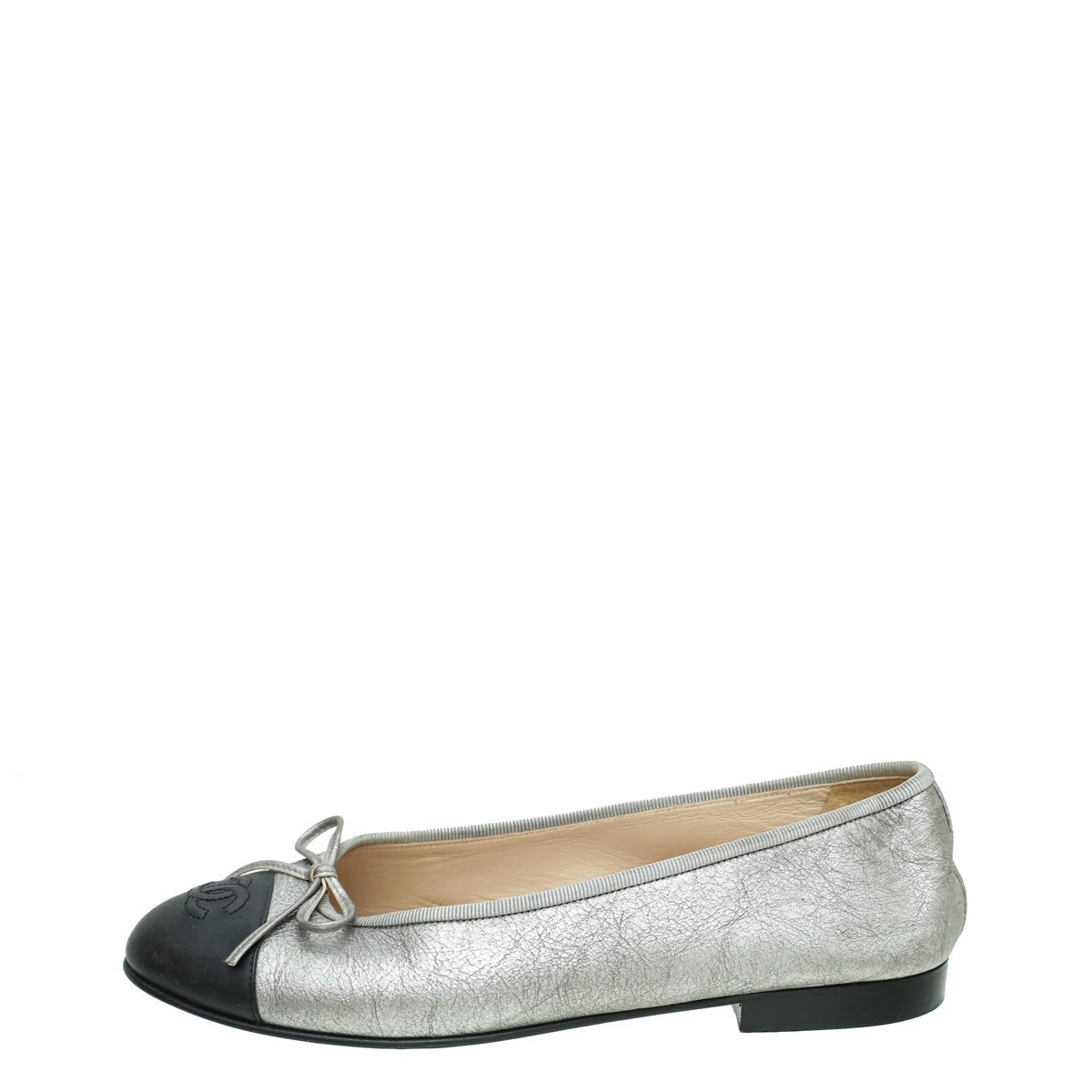 Chanel Bicolor CC Cap Toe Ballet Flats 38-Chanel-THE CLOSET