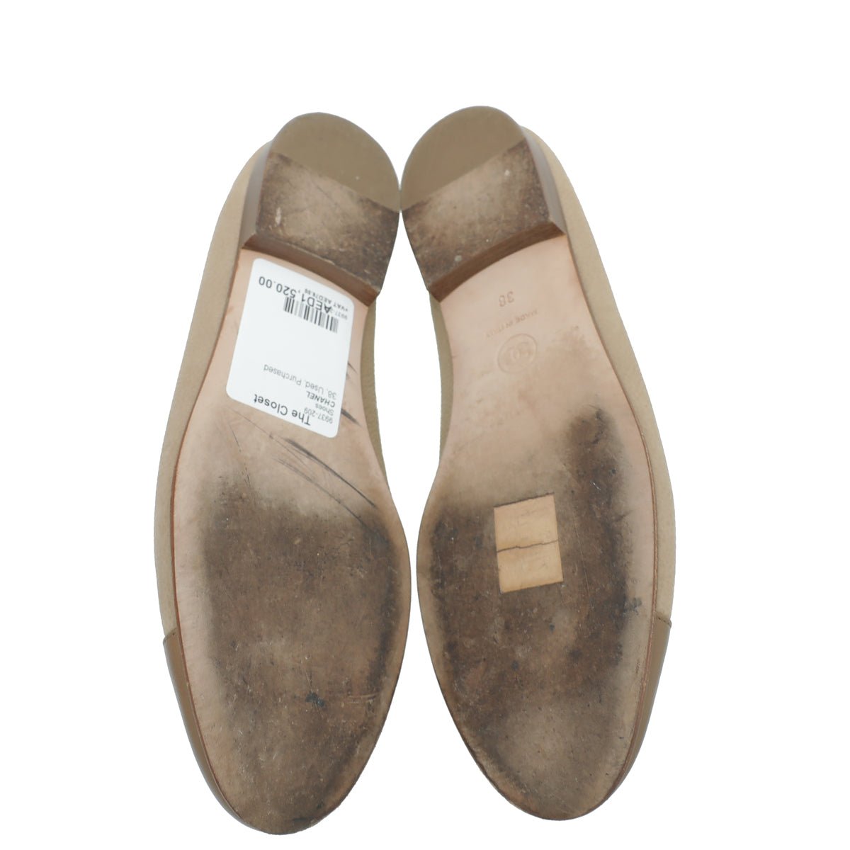 Chanel Bicolor CC Cap Toe Ballet Flats 38-Chanel-THE CLOSET