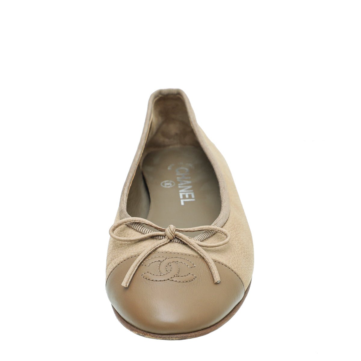 Chanel Bicolor CC Cap Toe Ballet Flats 38-Chanel-THE CLOSET