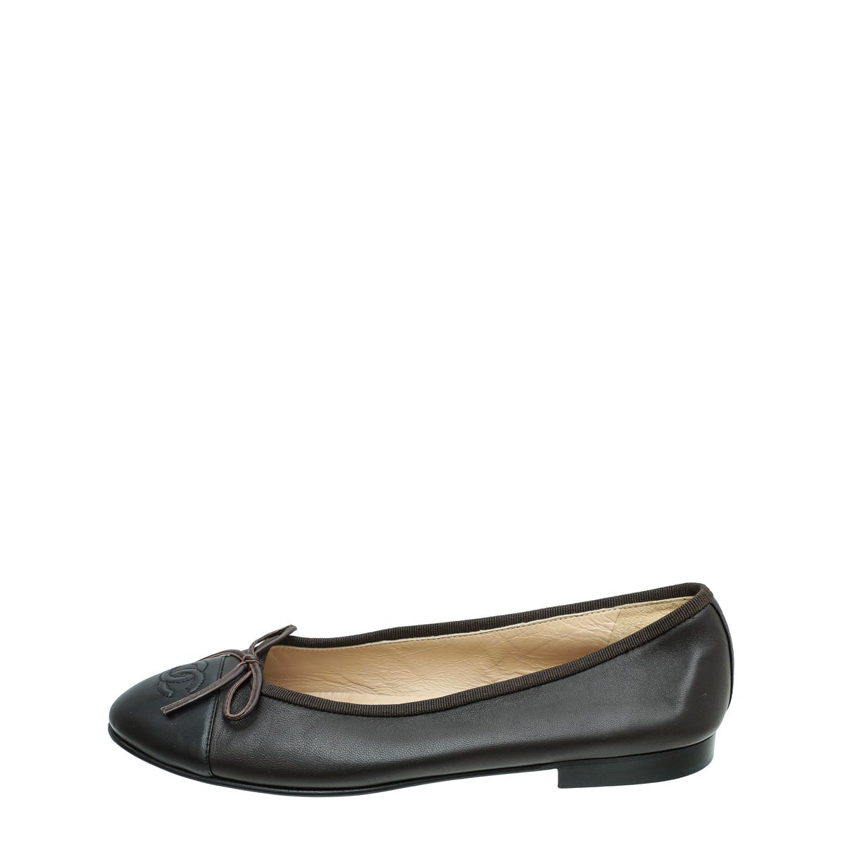 Chanel Bicolor CC Cap Toe Ballet Flats 38-Chanel-THE CLOSET