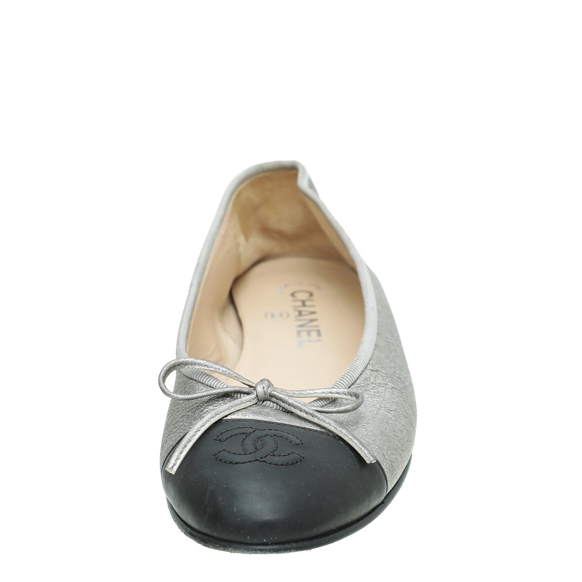 Chanel Bicolor CC Cap Toe Ballet Flats 38-Chanel-THE CLOSET