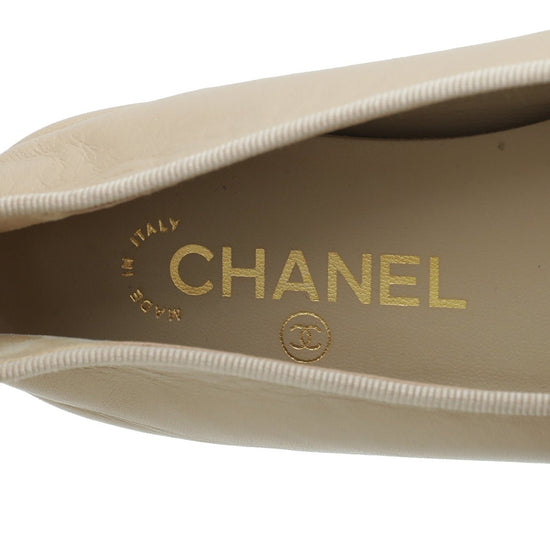 Chanel Bicolor CC Cap Toe Ballet Flats 38 – The Closet