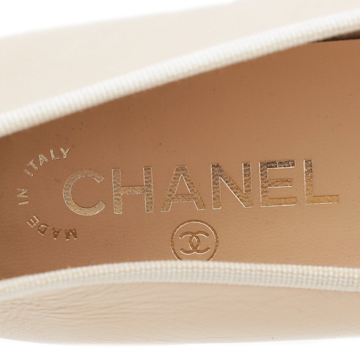 Chanel Bicolor CC Cap Toe Bow Flat Ballerina 39-Chanel-THE CLOSET