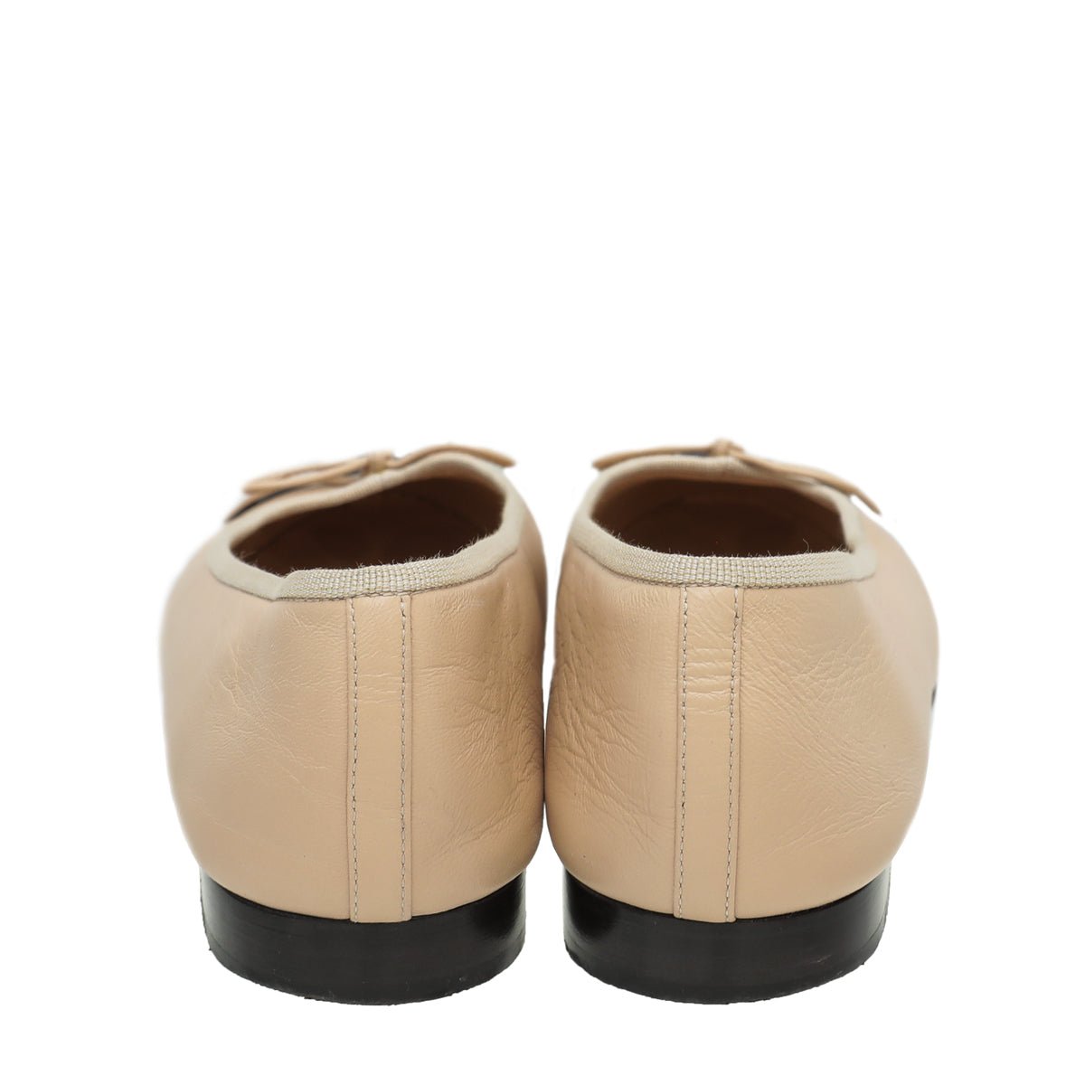 Chanel Bicolor CC Cap Toe Bow Flat Ballerina 39-Chanel-THE CLOSET