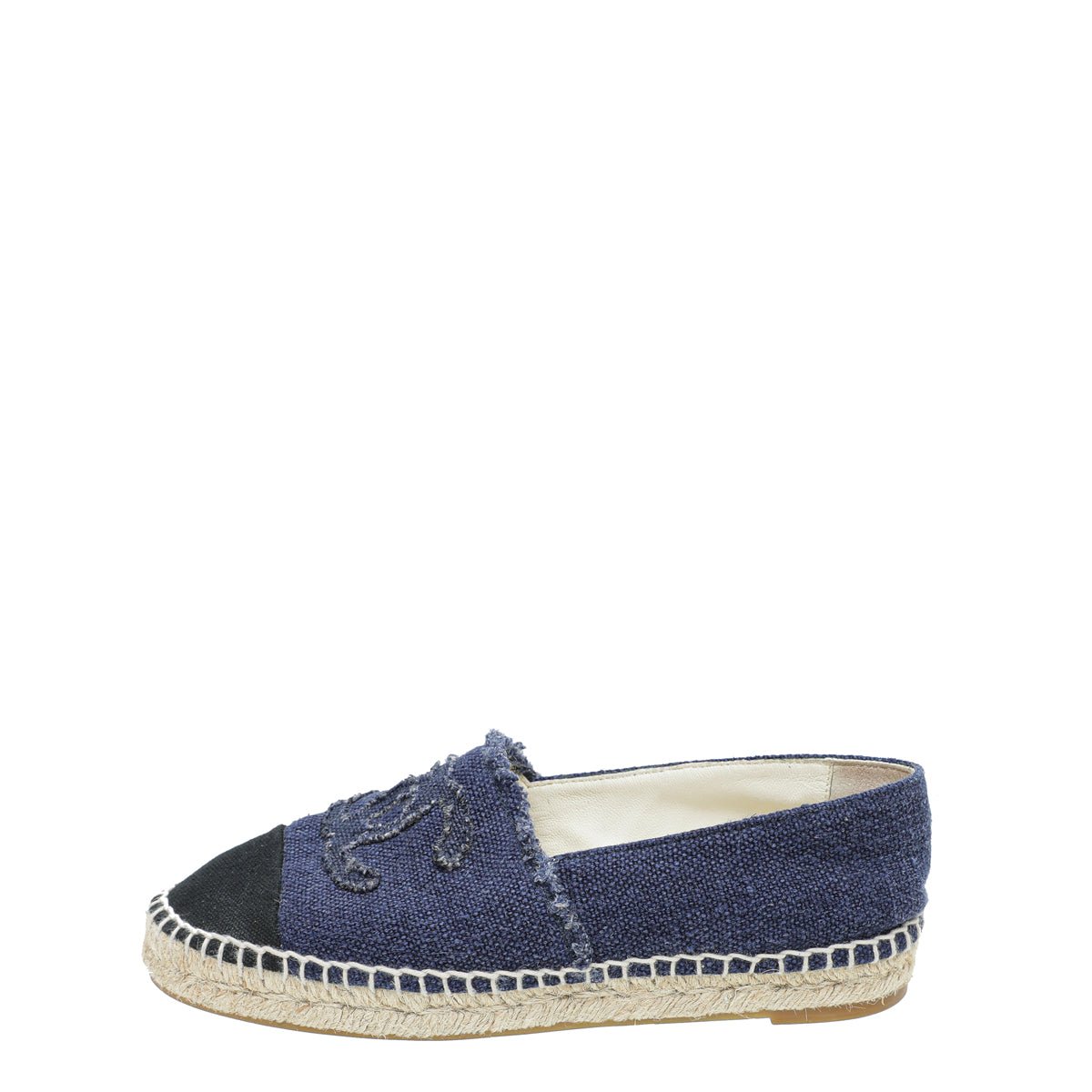 Chanel Bicolor CC Cap Toe Canvas Espadrille 35-Chanel-THE CLOSET