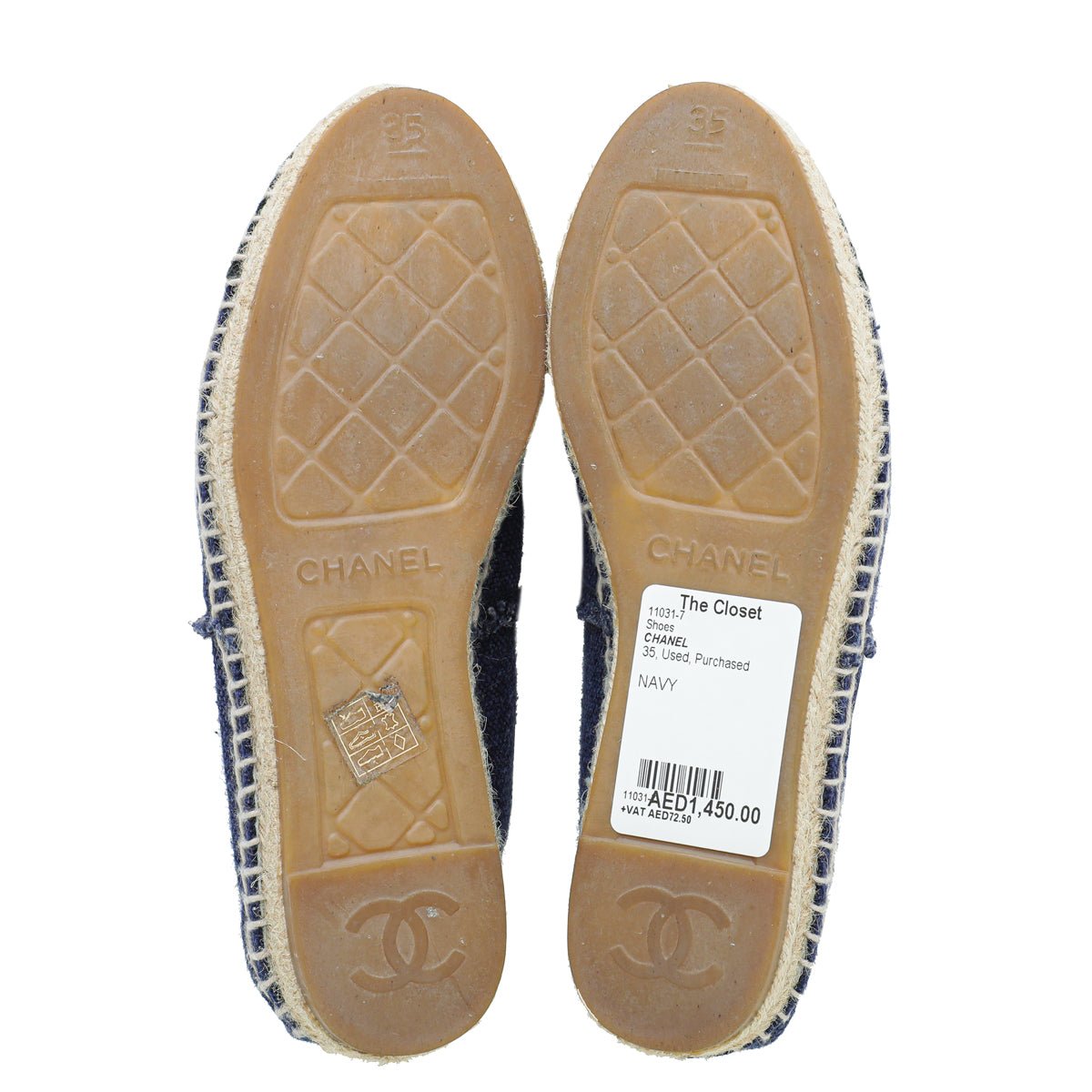 Chanel Bicolor CC Cap Toe Canvas Espadrille 35-Chanel-THE CLOSET
