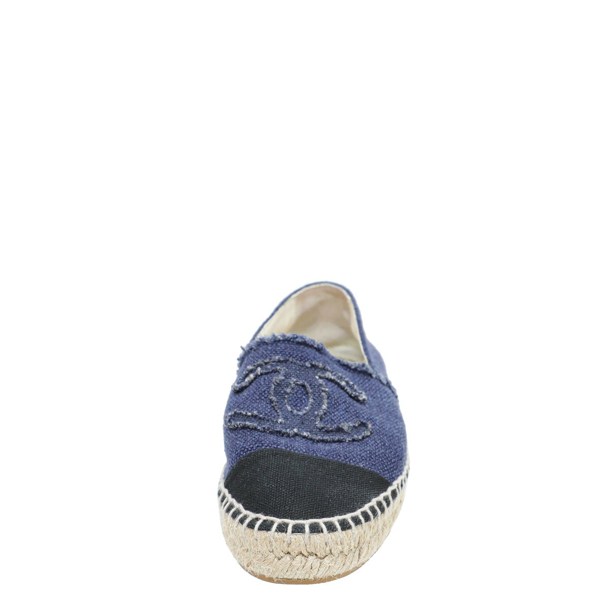 Chanel Bicolor CC Cap Toe Canvas Espadrille 35-Chanel-THE CLOSET