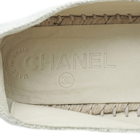 Chanel - Chanel Bicolor CC Cap Toe Canvas Espadrille 39 | The Closet