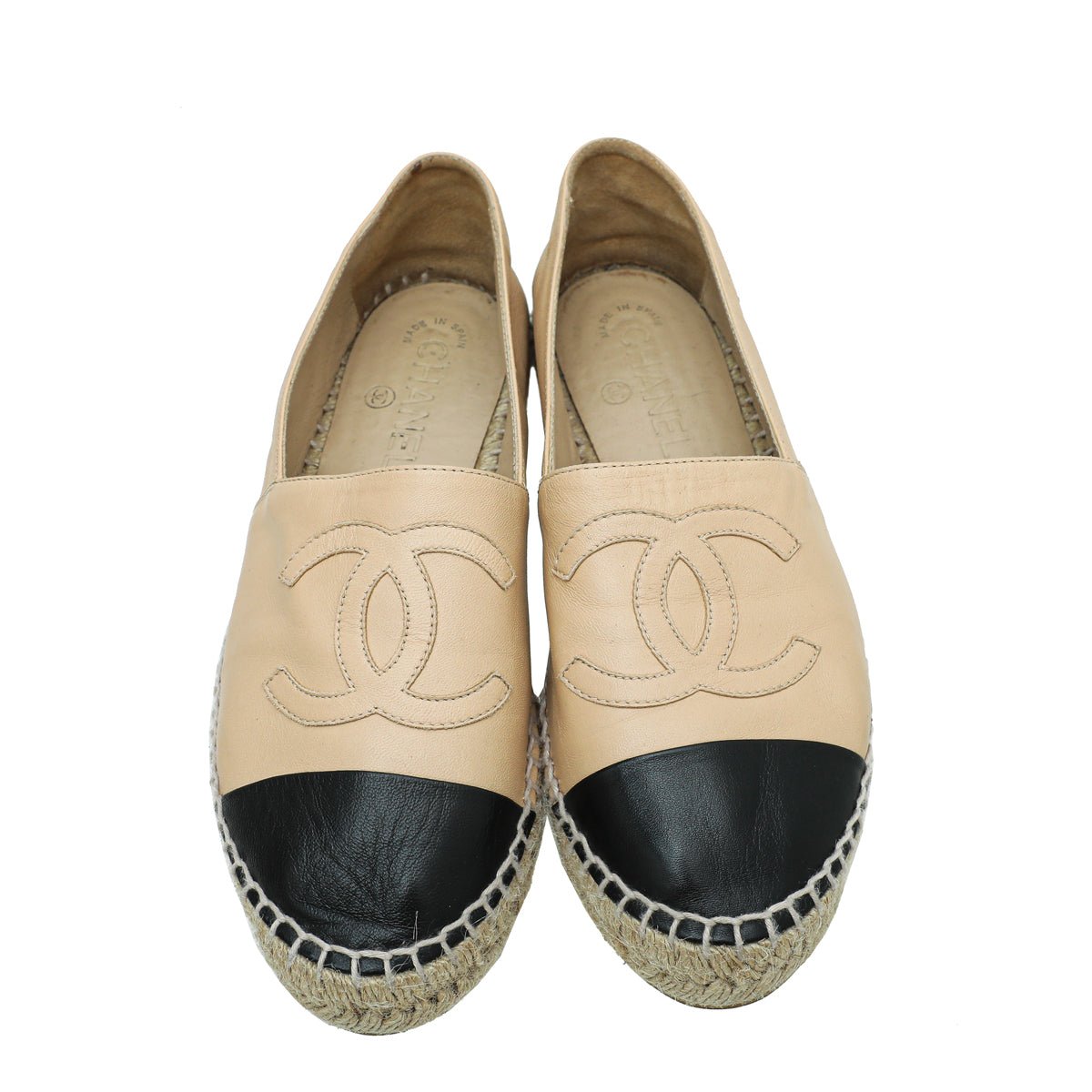 Chanel Bicolor CC Cap Toe Espadrille 38-Chanel-THE CLOSET