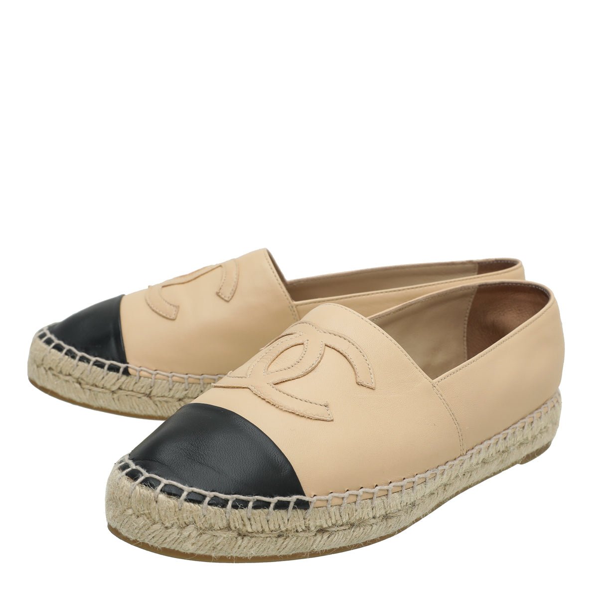 Chanel Bicolor CC Cap Toe Espadrille 39-Chanel-THE CLOSET