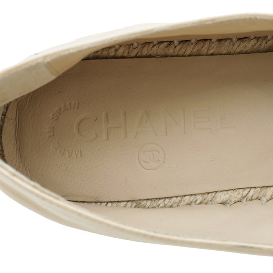 Chanel - Chanel Bicolor CC Cap Toe Espadrille 39 | The Closet