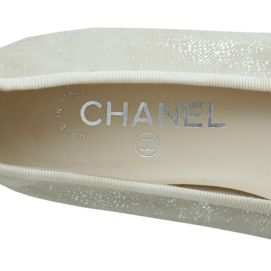Chanel Bicolor CC Cap Toe Flat Ballet 38 – The Closet