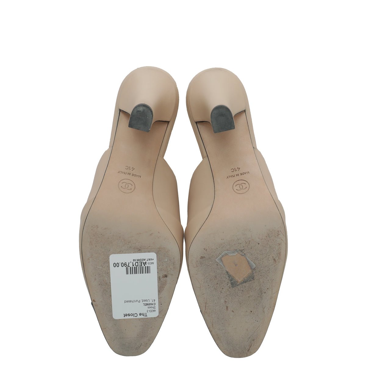 Chanel Bicolor CC Cap Toe Lambskin Mules 41-Chanel-THE CLOSET