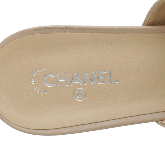 Chanel - Chanel Bicolor CC Cap Toe Lambskin Mules 41 | The Closet