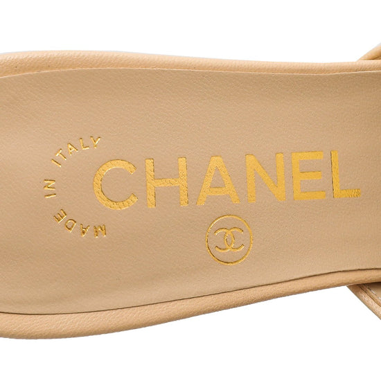 The Closet - Chanel Bicolor CC Cap Toe Mules 37 | The Closet