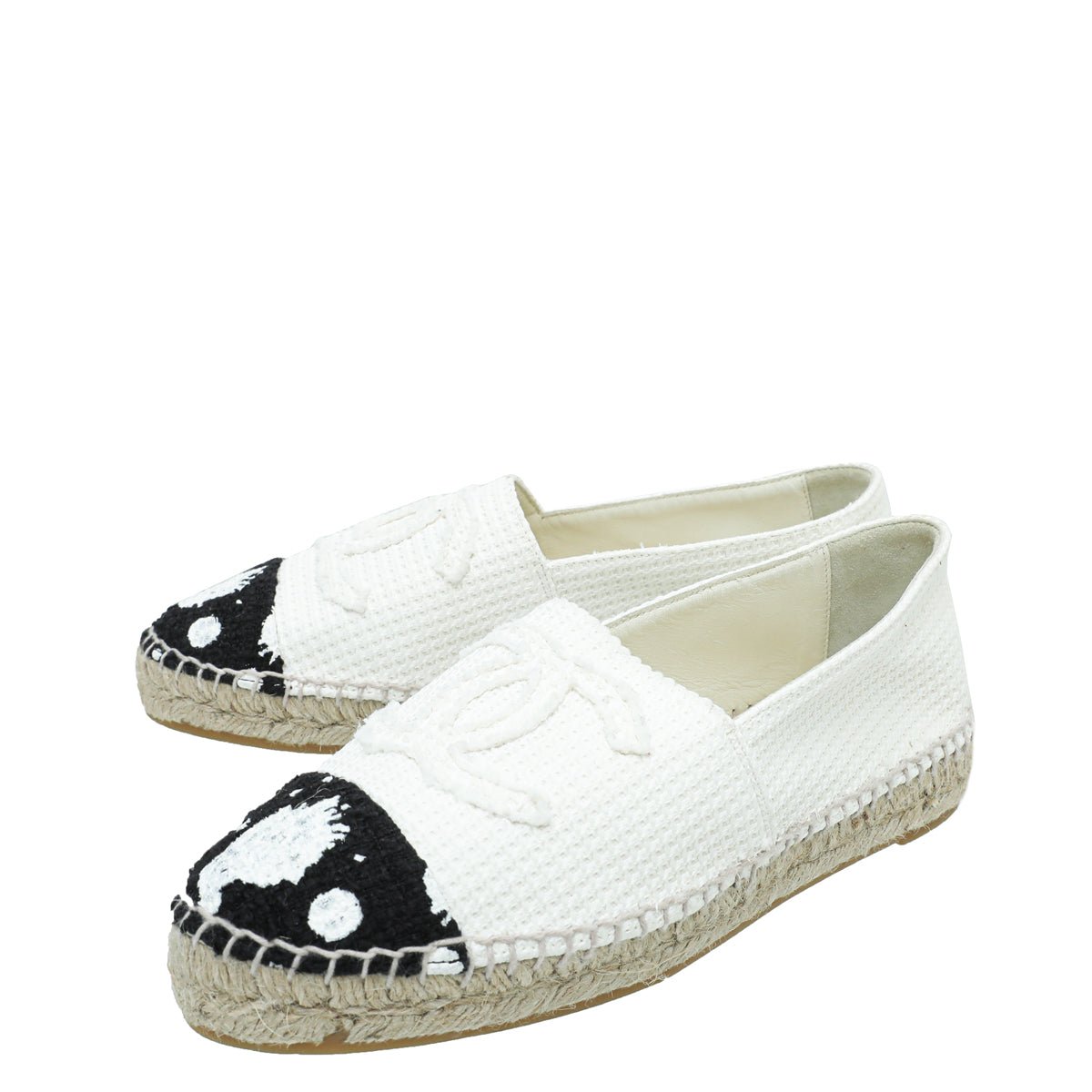 Chanel Bicolor CC Cap Toe Paint Espadrille 38-Chanel-THE CLOSET