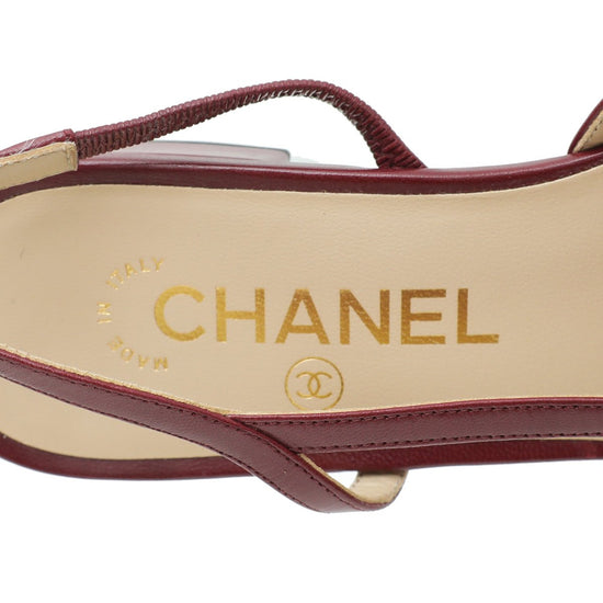 Chanel - Chanel Bicolor CC Cap Toe Slingback 37.5 | The Closet
