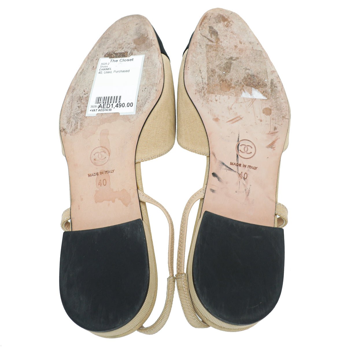 Chanel Bicolor CC Cap Toe Slingback Pump 40-Burberry-THE CLOSET