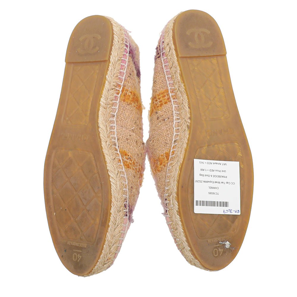 Chanel Bicolor CC Cap Toe Wool Espadrille 40-Chanel-THE CLOSET