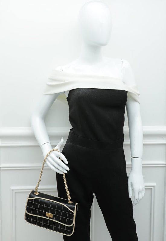 Chanel - Chanel Bicolor CC Chocolate Bar Flap Chain Bag | The Closet