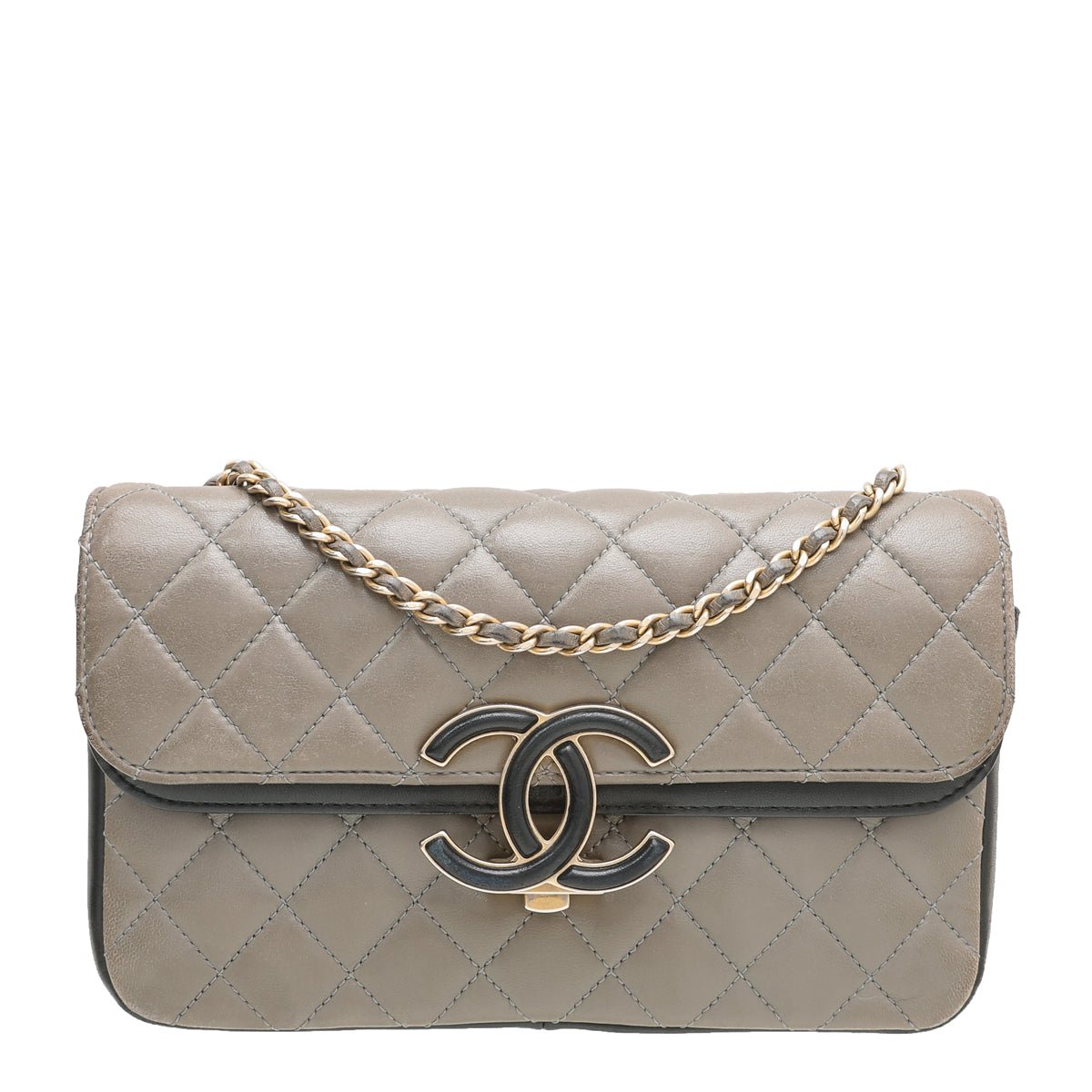The Closet - Chanel Bicolor CC Enamel Flap Bag | The Closet
