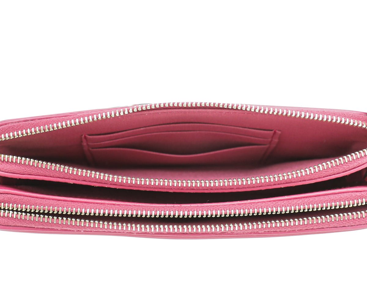 Chanel Bicolor CC Filigree Caviar Double Zip Clutch Chain-Chanel-THE CLOSET