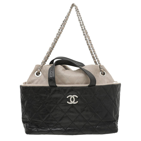 The Closet - Chanel Bicolor CC Glazed Portobello Tote Bag | The Closet