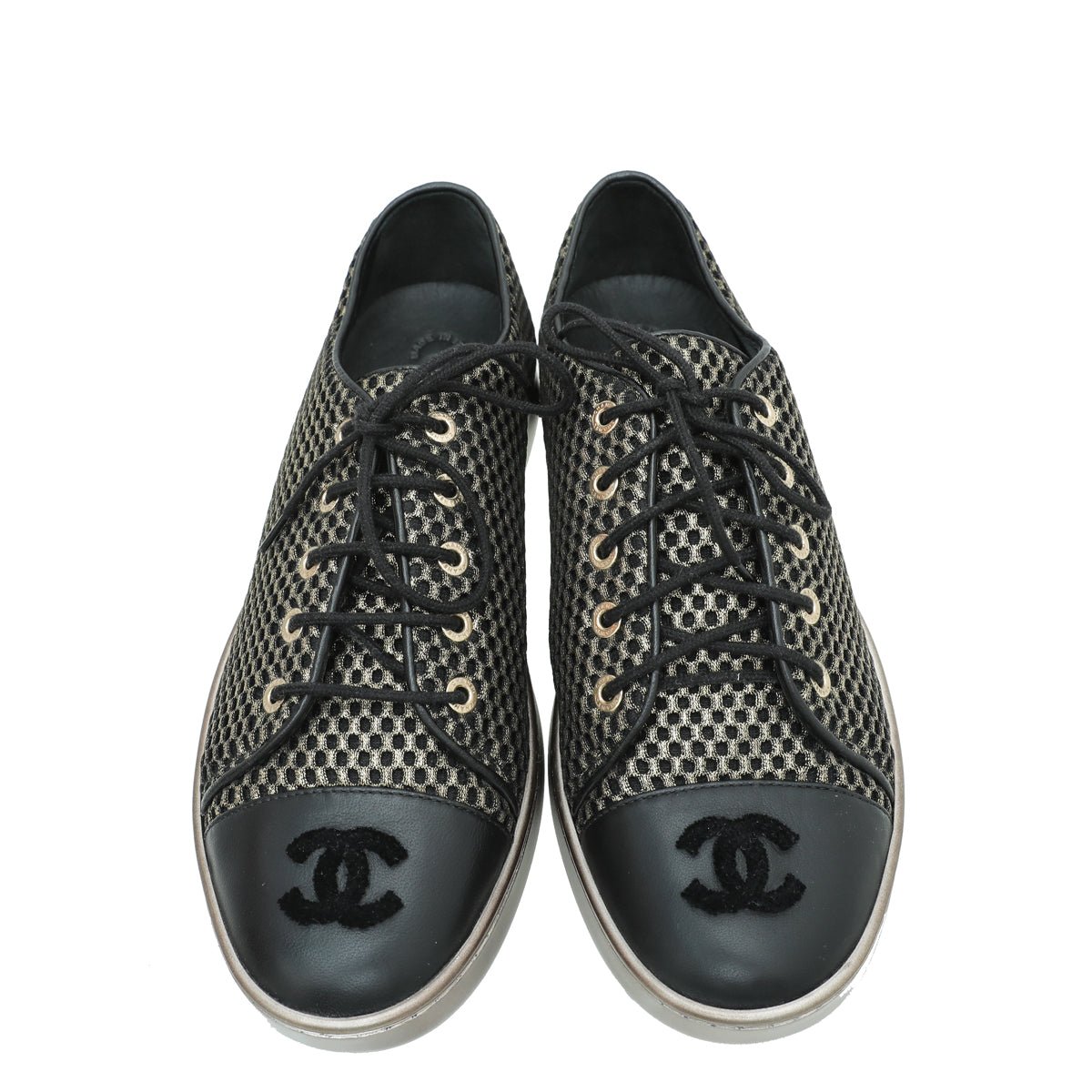 Chanel Bicolor CC Low Top Sneakers 37.5-Chanel-THE CLOSET