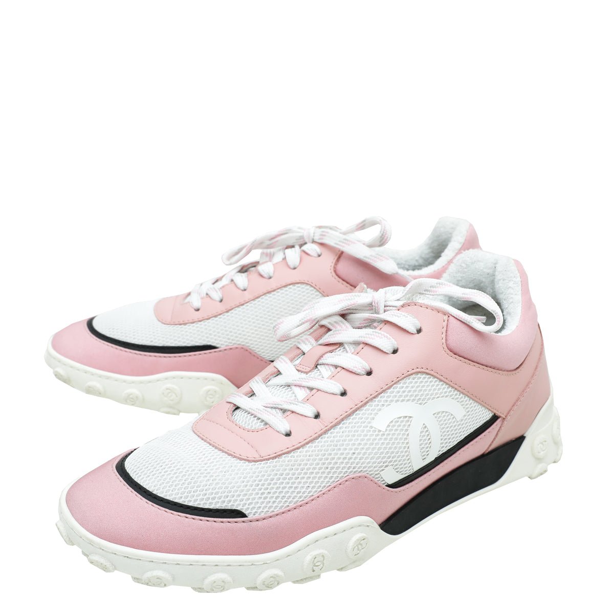 Chanel Bicolor CC Mesh Fabric Trainer Sneaker 39.5-Chanel-THE CLOSET