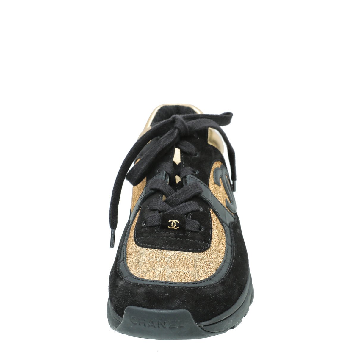 Chanel Bicolor CC Metallic Suede Sneaker 38-Chanel-THE CLOSET