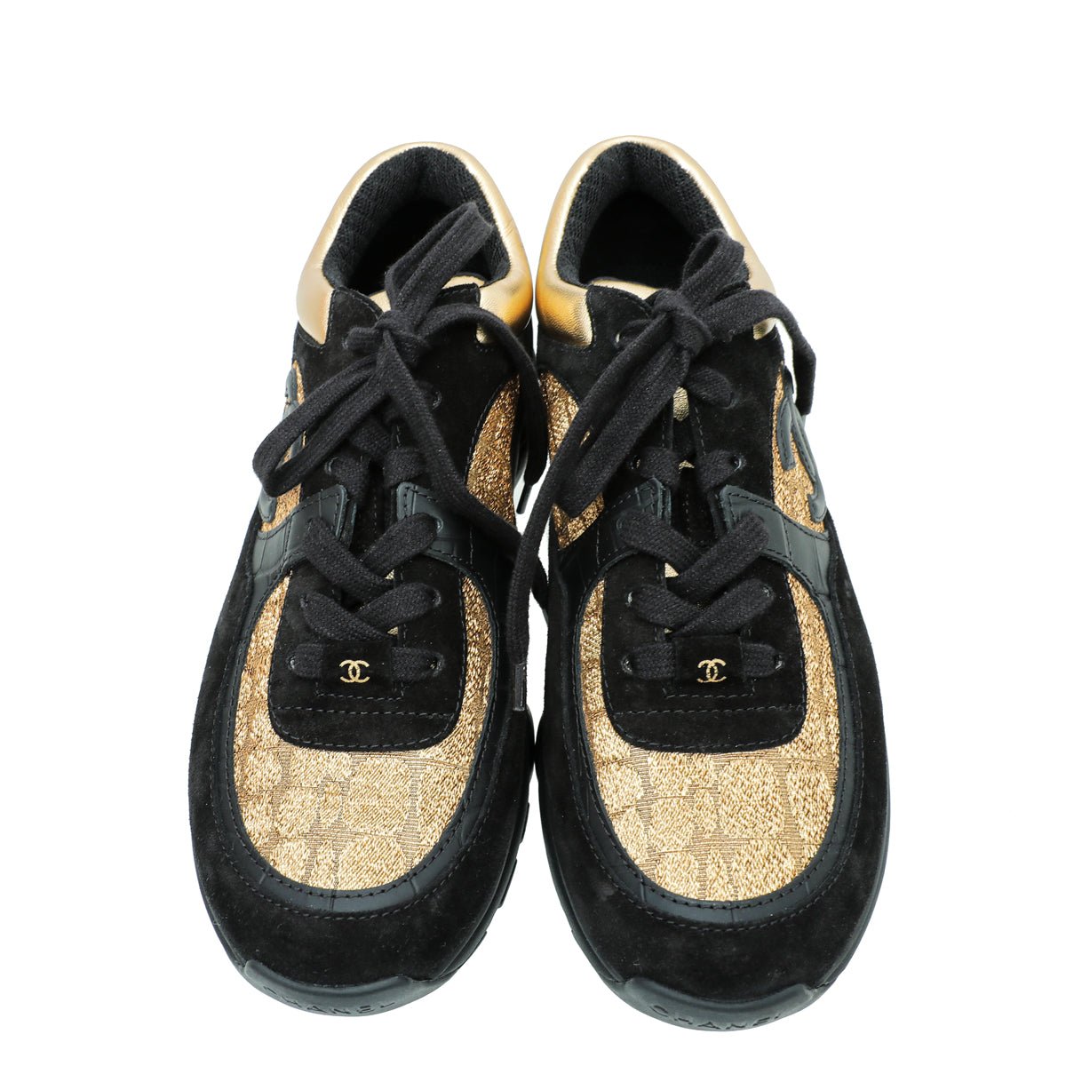 Chanel Bicolor CC Metallic Suede Sneaker 38-Chanel-THE CLOSET