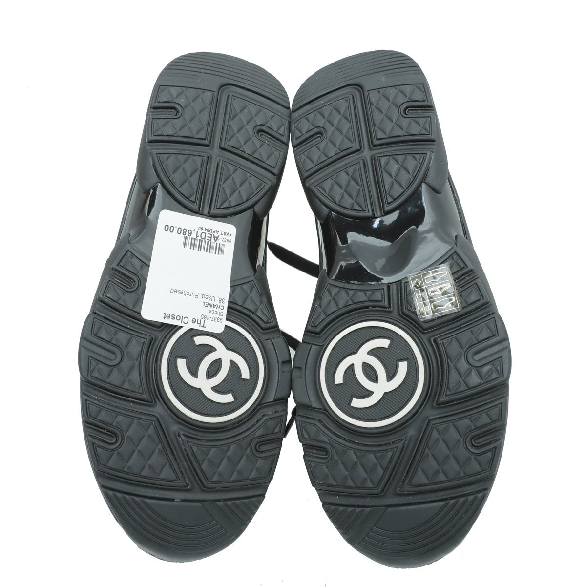 Chanel Bicolor CC Metallic Suede Sneaker 38-Chanel-THE CLOSET