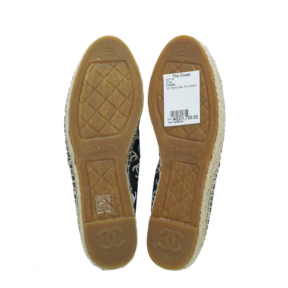 Chanel Bicolor CC Multi Print Espadrille 38-Chanel-THE CLOSET