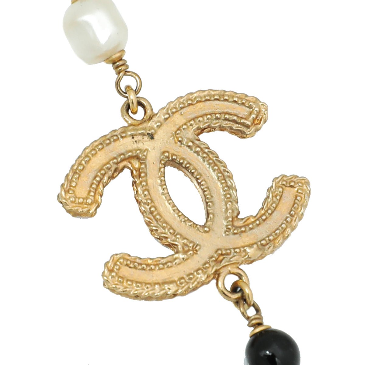 Chanel Bicolor CC Pearl Long Necklace-Chanel-THE CLOSET