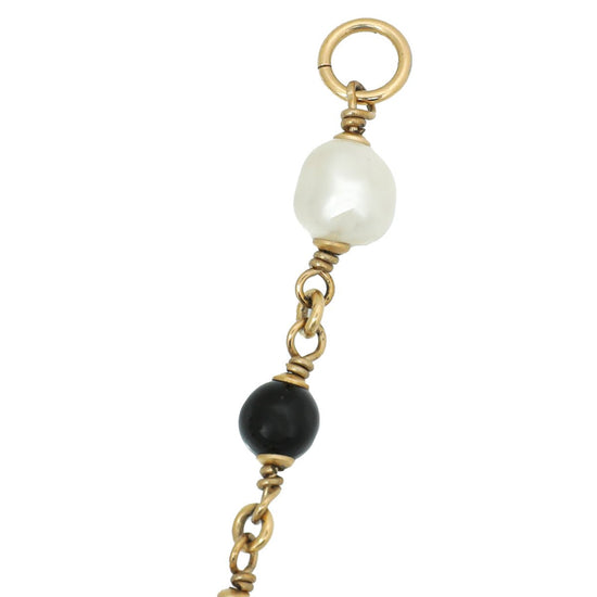 Chanel - Chanel Bicolor CC Pearl Long Necklace | The Closet